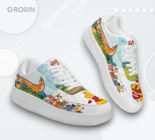 Winnie the Pooh Air Force 1 Shoes   Honey Jar Design for Kids & Adults