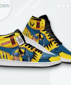 Wolverine Jordan 1 High Sneakers Movies Custom Shoes_9631