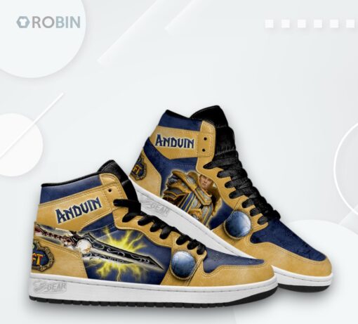 World of Warcraft Jordan 1 High – Anduin Lothar Alliance Sneakers