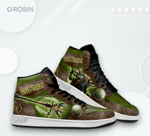 World of Warcraft Jordan 1 High Sneakers – Guil’dan Print