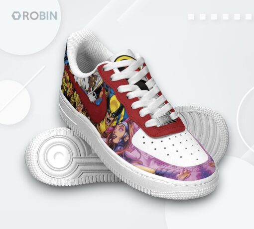 X Men ’97 Wolverine Air Force 1 Shoes   Marvel Comic Design