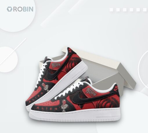 Xenomorph Facehugger Alien Print Air Force 1 Sneakers