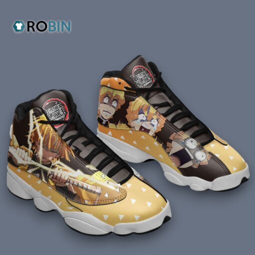 Zenitsu Agatsuma Inspired Jordan 13 Sneakers – Unique Anime Design Footwear