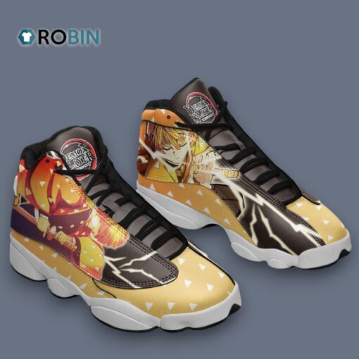 Zenitsu Agatsuma Thunder Breathing Jordan 13 Sneakers – Anime Inspired Design