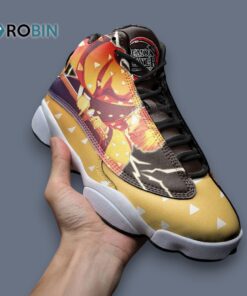 Zenitsu Agatsuma Thunder Breathing Jordan 13 Sneakers – Anime Inspired Design