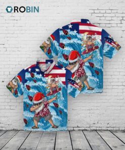 Arizona Cardinals Surfing Santa Hawaiian Shirt Arizona Cardinals Surfing Santa Hawaiian Shirt