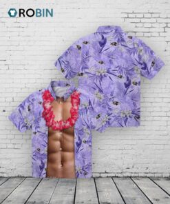 Baltimore Ravens Chest Illusion Hawaiian Shirt Baltimore Ravens Chest Illusion Hawaiian Shirt
