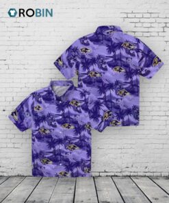 Baltimore Ravens Coastal Palms Hawaiian Shirt