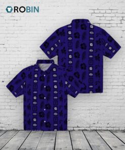 Baltimore Ravens Framed Floral Hawaiian Shirt Baltimore Ravens Framed Floral Hawaiian Shirt