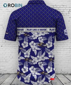 Baltimore Ravens NFL Palm Leaves Hawaiian Shirt Baltimore Ravens NFL Palm Leaves Hawaiian Shirt