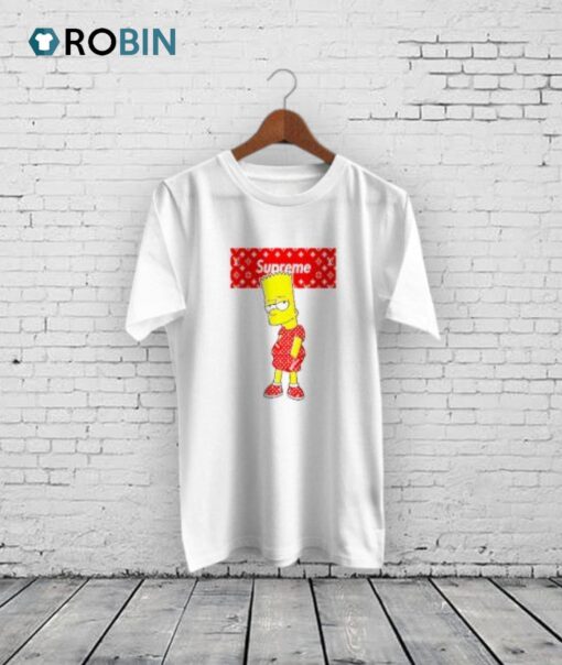 Bart Simpson Fan Gift Supreme x Louis Vuitton Shirt