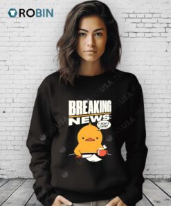 Breaking News I Don’t Care Duck Cartoon Shirt