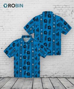 Carolina Panthers Framed Floral Hawaiian Shirt