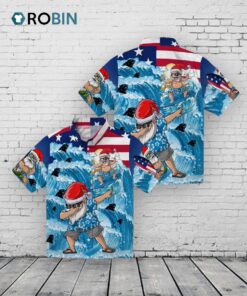 Carolina Panthers Surfing Santa Hawaiian Shirt Carolina Panthers Surfing Santa Hawaiian Shirt