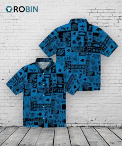 Carolina Panthers Tropical Patchwork Hawaiian Shirt Carolina Panthers Tropical Patchwork Hawaiian Shirt