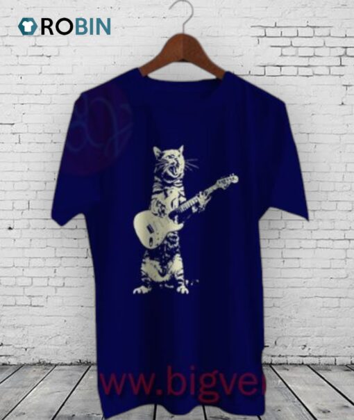 Cat Playing Guitar Shirt