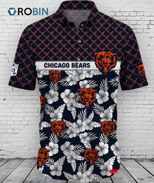 Chicago Bears NFL Palm Leaves Hawaiian Shirt