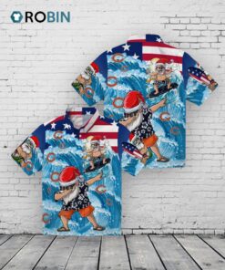 Chicago Bears Surfing Santa Hawaiian Shirt