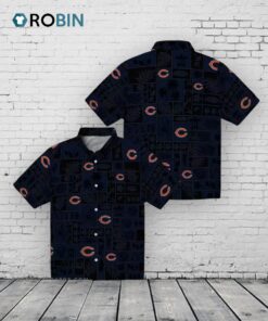 Chicago Bears Tropical Patchwork Hawaiian Shirt