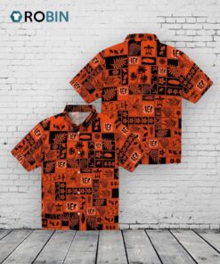 Cincinnati Bengals Tropical Patchwork Hawaiian Shirt