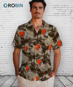 Cleveland Browns Coastal Palms Hawaiian Shirt