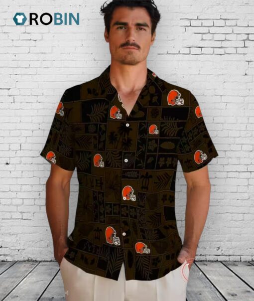 Cleveland Browns Tropical Patchwork Hawaiian Shirt