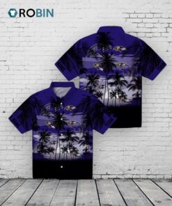 Custom Baltimore Ravens Sunset Scene Hawaiian Shirt Custom Baltimore Ravens Sunset Scene Hawaiian Shirt