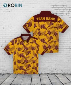 Custom Washington Commanders Botanical Hawaiian Shirt Custom Washington Commanders Botanical Hawaiian Shirt