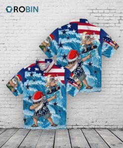 Dallas Cowboys Surfing Santa Hawaiian Shirt