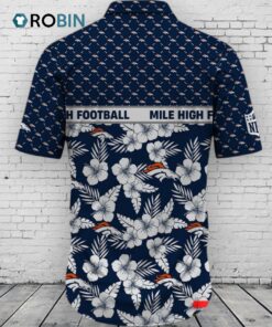 Denver Broncos NFL Palm Leaves Hawaiian Shirt