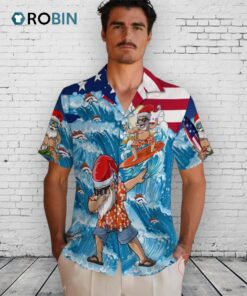 Denver Broncos Surfing Santa Hawaiian Shirt