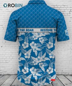 Detroit Lions NFL Palm Leaves Hawaiian Shirt
