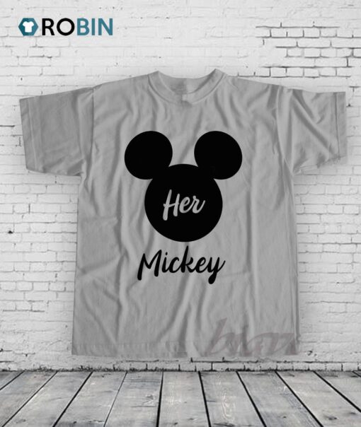 Disney His Minnie Her Mickey Couples Valentines Shirt