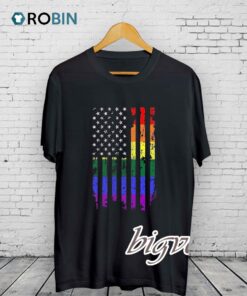 Distressed Rainbow Flag Gay Pride Shirt