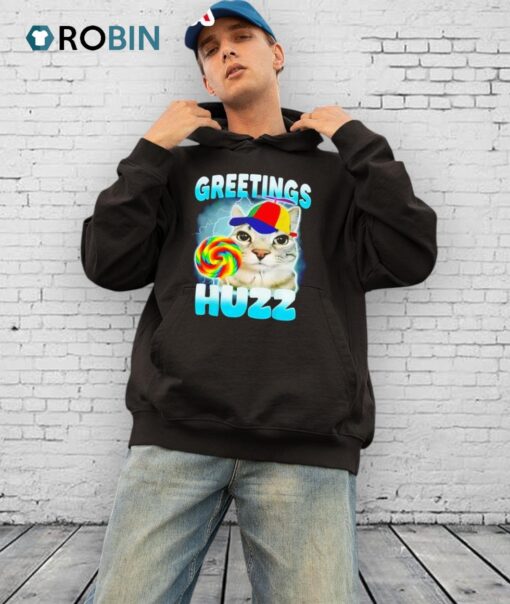Greetings Huzz Cat Lollipop Shirt