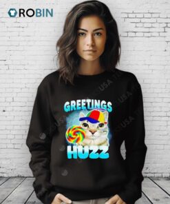 Greetings Huzz Cat Lollipop Shirt
