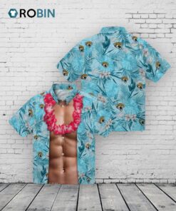 Jacksonville Jaguars Chest Illusion Teal Hawaiian Shirt