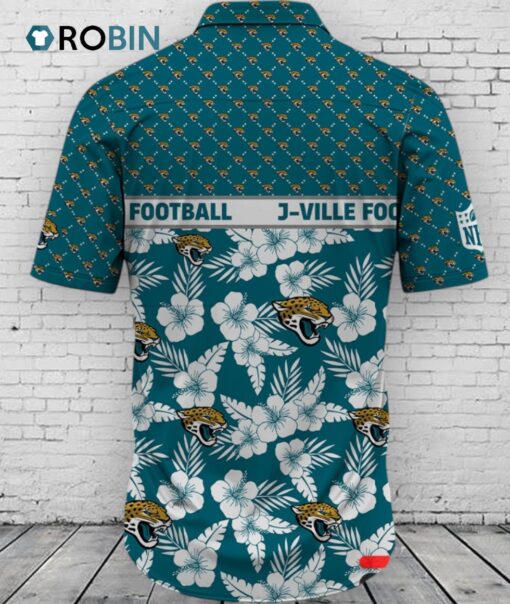 Jacksonville Jaguars NFL Palm Leaves Hawaiian Shirt