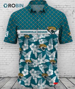 Jacksonville Jaguars NFL Palm Leaves Hawaiian Shirt