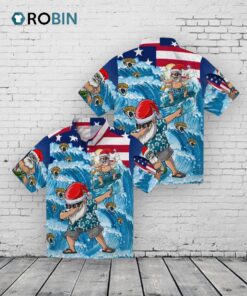 Jacksonville Jaguars Surfing Santa Hawaiian Shirt