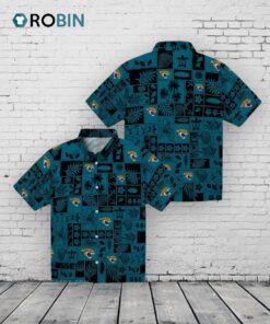 Jacksonville Jaguars Tropical Patchwork Teal Hawaiian Shirt