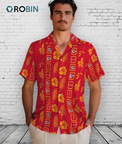 Kansas City Chiefs Framed Floral Hawaiian Shirt