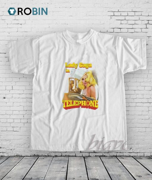 Lady Gaga In Telephone Shirt