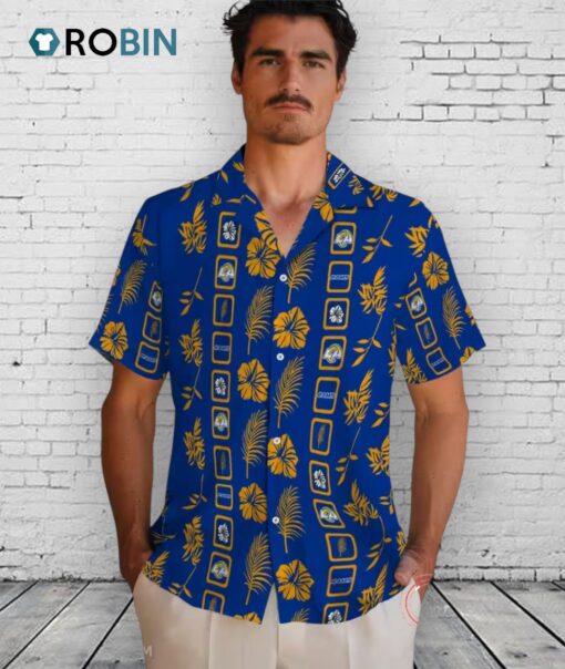 Los Angeles Rams Framed Floral Hawaiian Shirt