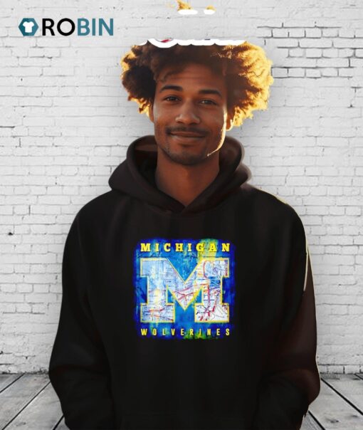 Michigan Wolverines Map Shirt
