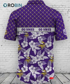Minnesota Vikings NFL Palm Leaves Hawaiian Shirt
