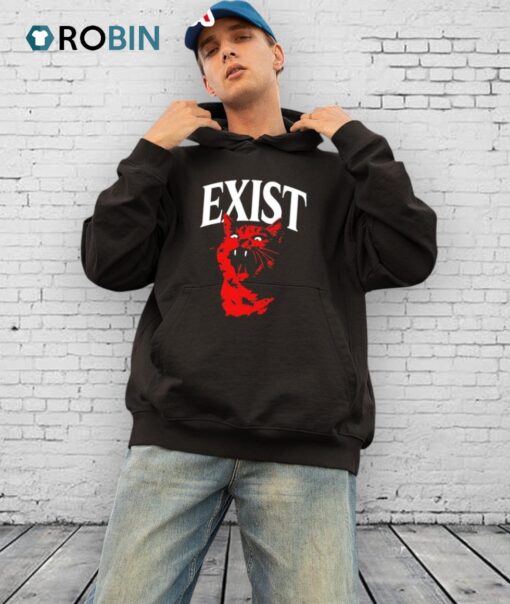 Mynameistuv Exist Cat Red Shirt