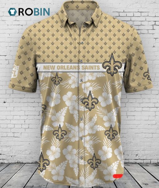 New Orleans Saints NFL Palm Leaves Hawaiian Shirt