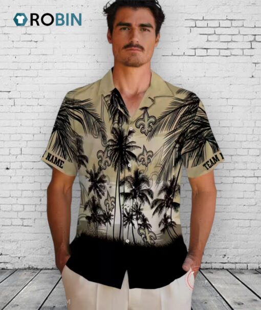 New Orleans Saints Sunset Scene Hawaiian Shirt