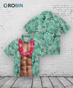 New York Jets Chest Illusion Hawaiian Shirt